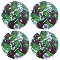 Glasunderlägg, Jordiga Gubbar 90 mm Ø