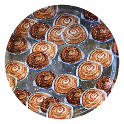 Bricka, Kanelbulle 38 cm Ø