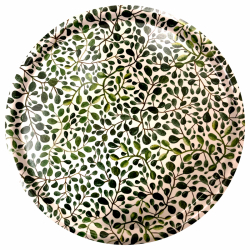 Bricka, Gröna Blad 38 cm Ø