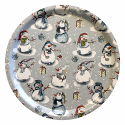Bricka 31 cm ø Snowmen