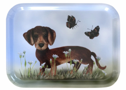 Bricka, Tax brun 20x27 cm