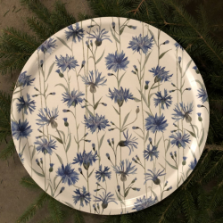 Bricka, Blåklint 38 cm