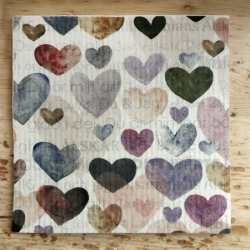 Disktrasa, Hjärtlig vit, 19,5x19,5 cm