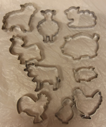 Pepparkaksformar bondgårdsdjur