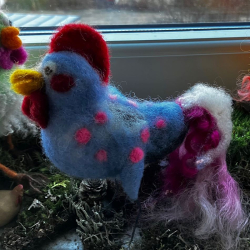 Påskkyckling  i ull, blå