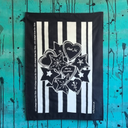 kökshandduk/bakduk SWEDISH FIKA GINGERBREAD svart-vit 50x70 cm