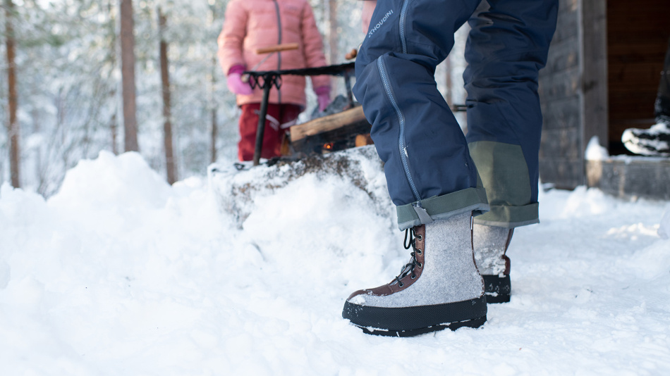 Varm vintersko i ull