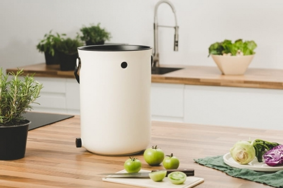 Bokashi 2.0 gräddvit - 1 st designad hink för köksbänken