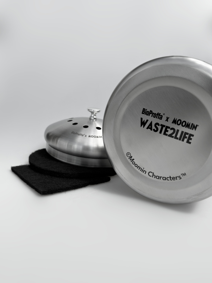 Mumin - hink för matuppsamling, Stainless Steel 4 liter - 