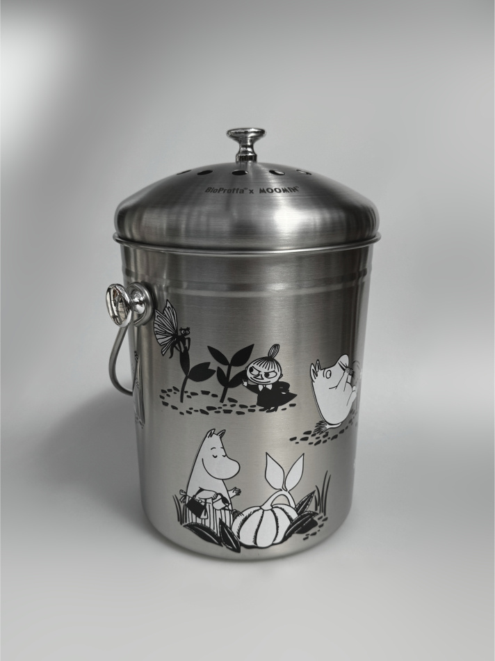 Mumin - hink för matuppsamling, Stainless Steel 5 liter - 