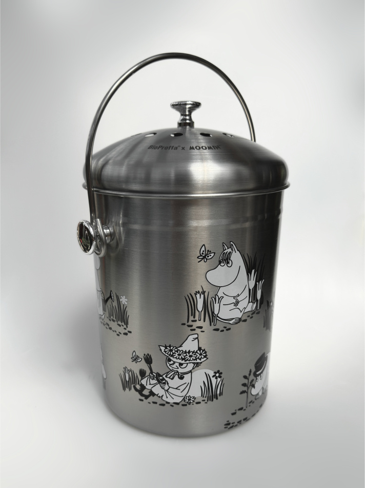 Mumin - hink för matuppsamling, Stainless Steel 5 liter - 