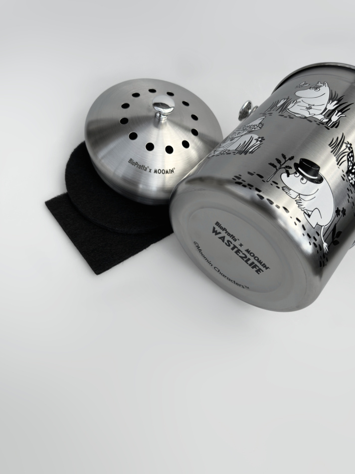 Mumin - hink för matuppsamling, Stainless Steel 5 liter - 