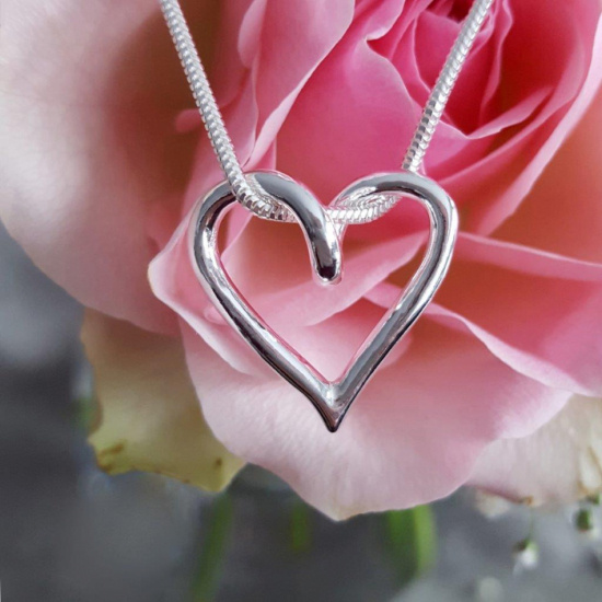 Hjärta i silver - Lilla