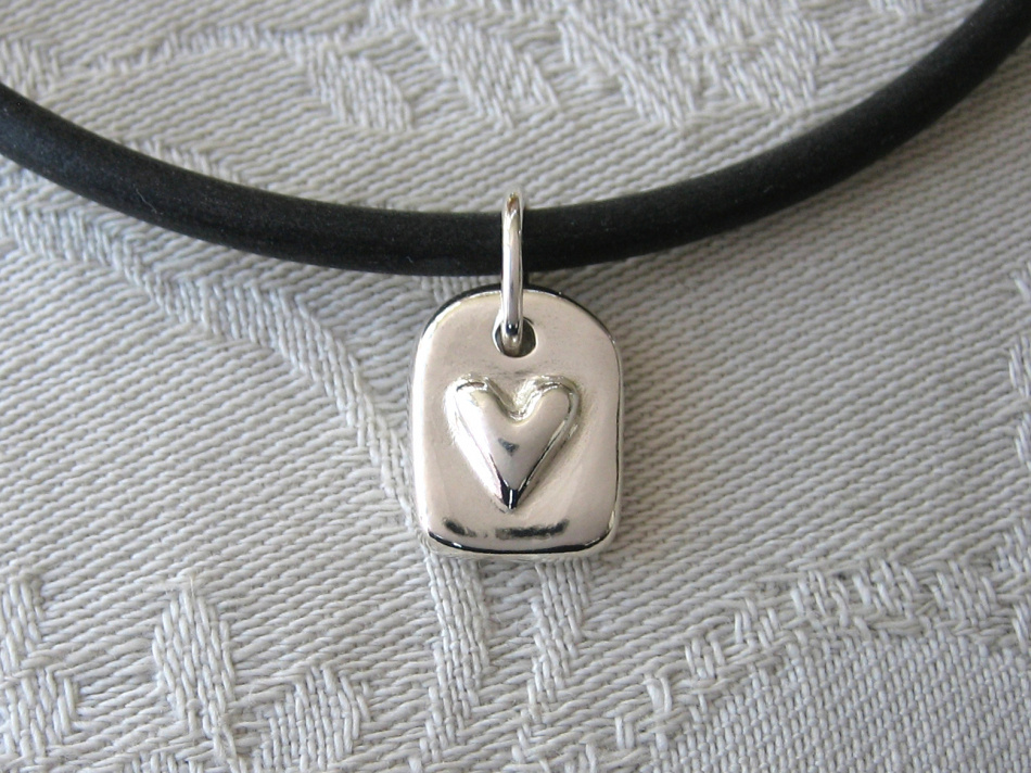 Hjärttag - halsband i silver 2