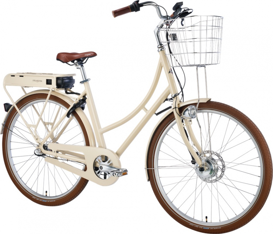Stålhästen Prima Elcykel cream 28