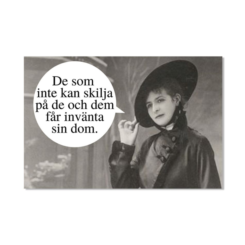 Kylskåpsmagnet: De, dem, dom