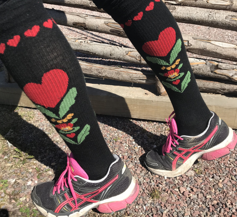 Kompressionsstrumpa kurbits svart strl. 43-45