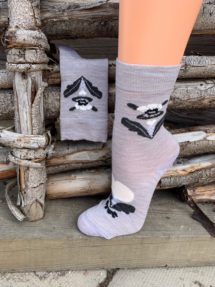 Ankelstrumpa kurbits grå strl. 37-39