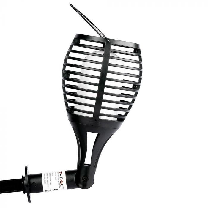 Solcellsbelysning Fackla, svart