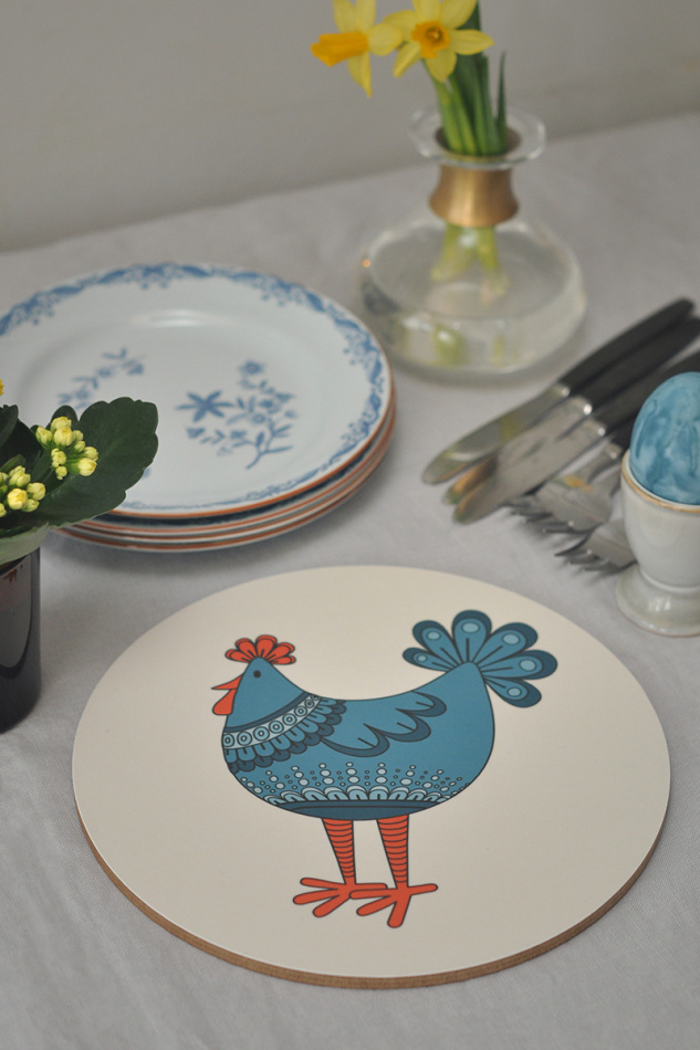 Grytunderlägg Tupp Turkos 2