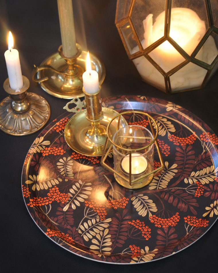 Bricka Rönnbär Brun 31 cm 2