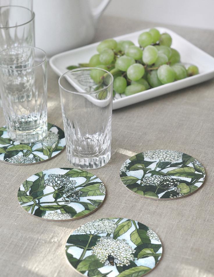 Glasunderlägg Fläder