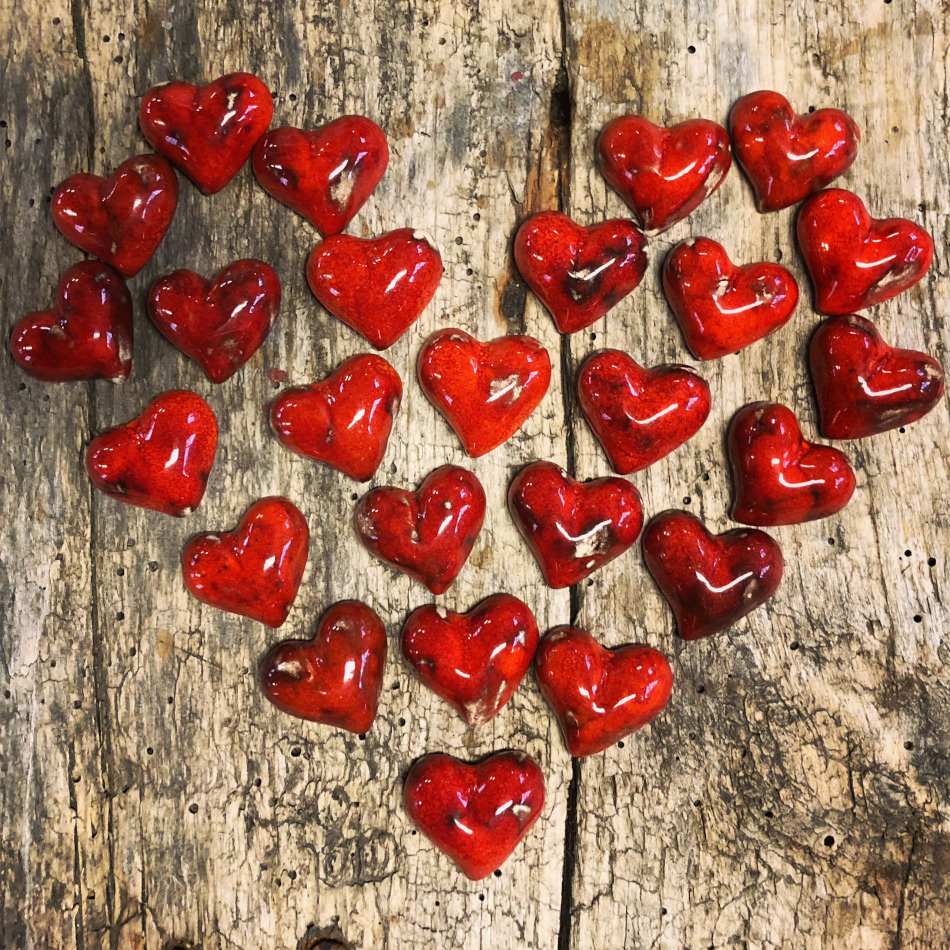 Minihjärta i keramik  4