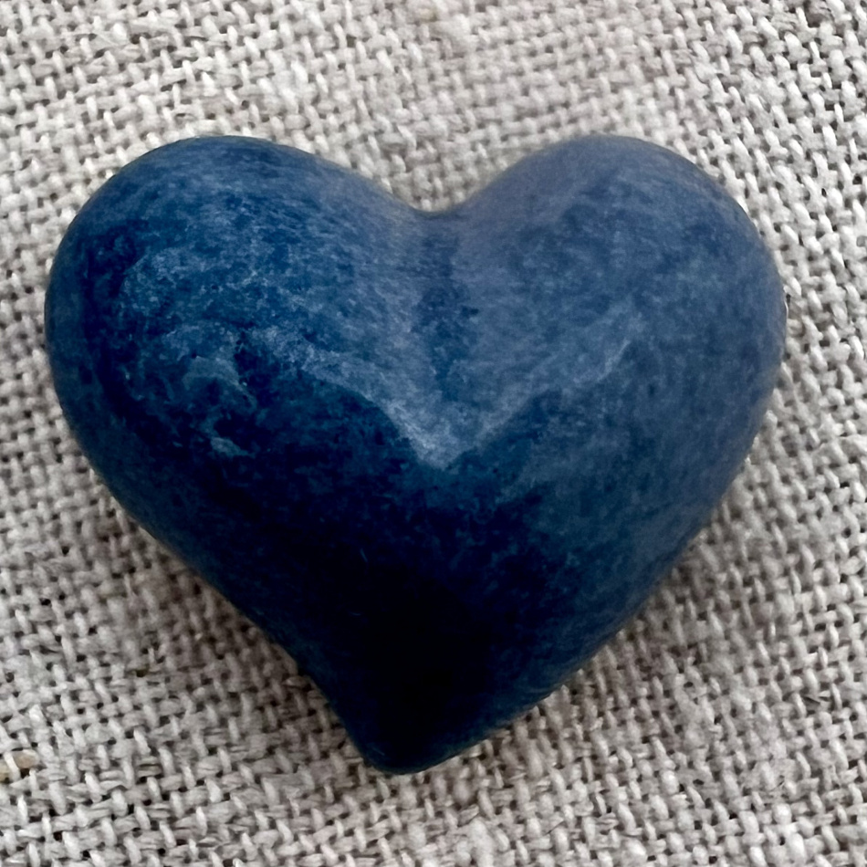 Minihjärta med magnet, blått