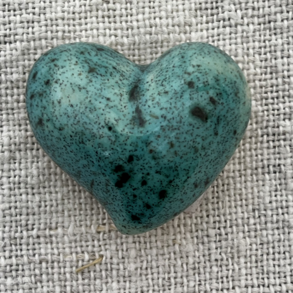 Minihjärta med magnet, turkos