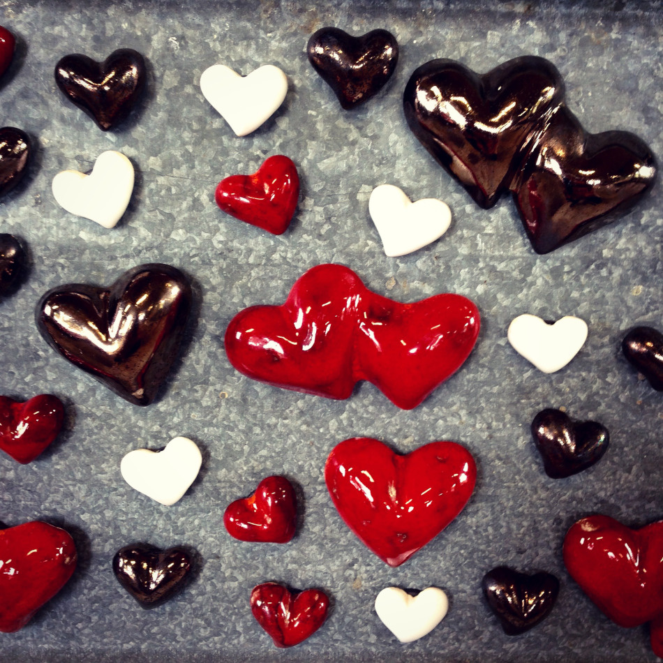 Dubbelhjärta med magnet 4