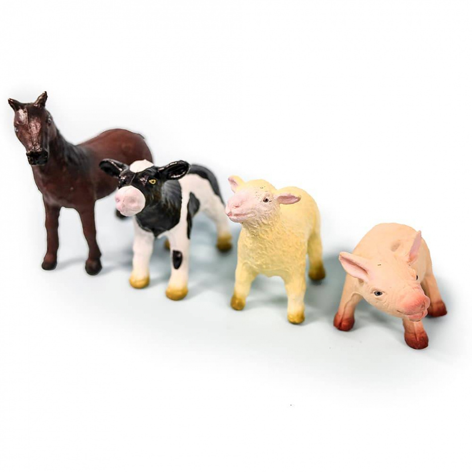 Bondgårdsdjur i naturgummi 1