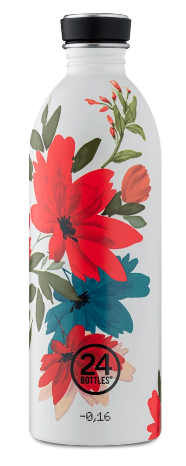 Vattenflaska av stål 1 liter Cara - 24Bottles