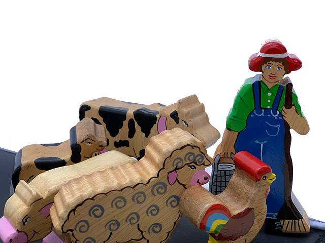 Trädjur från bondgården - rättvist tillverkade 2