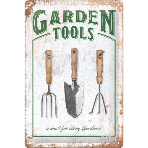 Metallskylt - Garden Tools