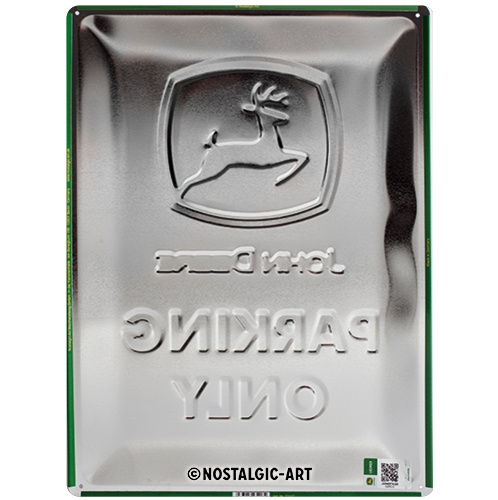 Metallskylt John Deere - Parking Only 3