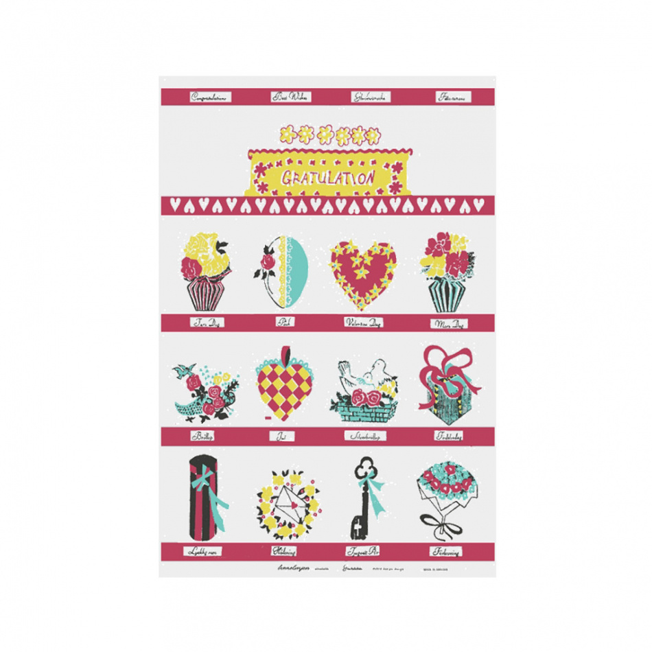 Gratulation, kökshandduk