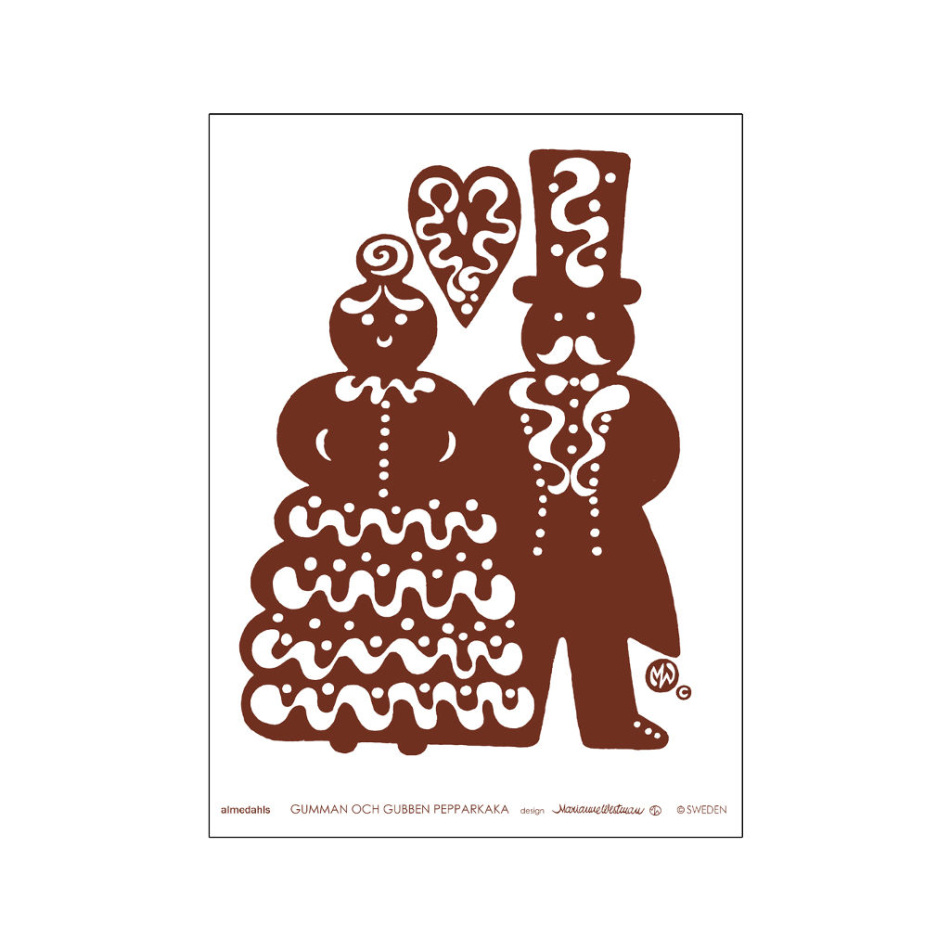 Gumman & Gubben pepparkaka, kökshandduk