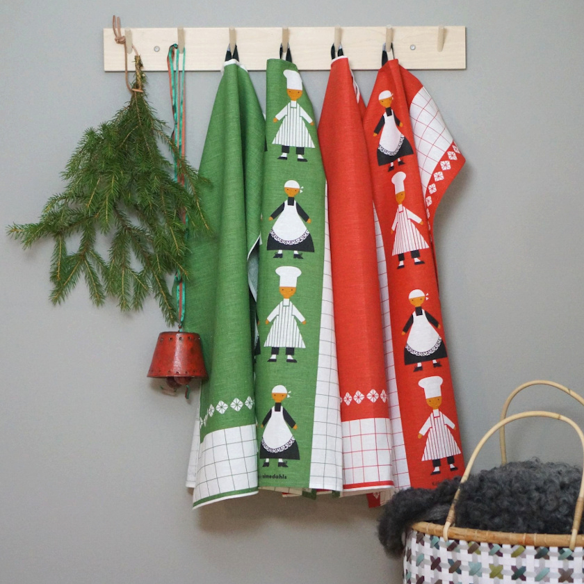 Kökspolka kökshandduk, grön