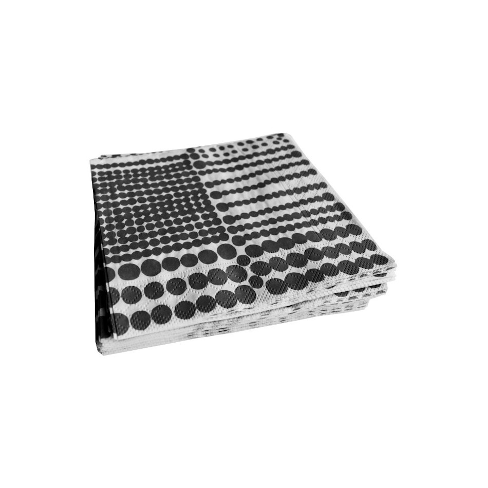 Pricktyg, pappersservett, svart 1