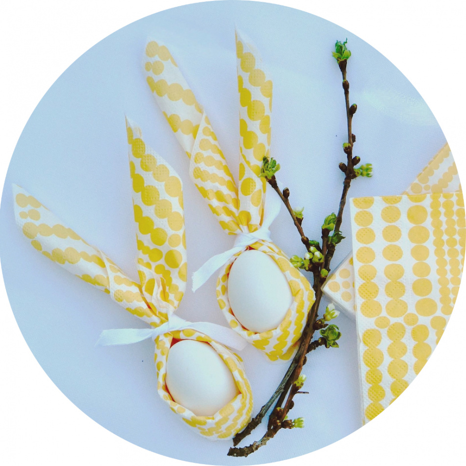 Pricktyg, pappersservett, gul 3