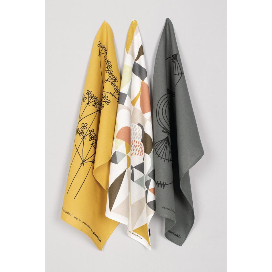 Picknick Elements, kökshandduk, grå 4