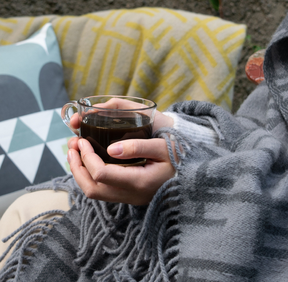 Pickepin pläd, ljus oliv 4