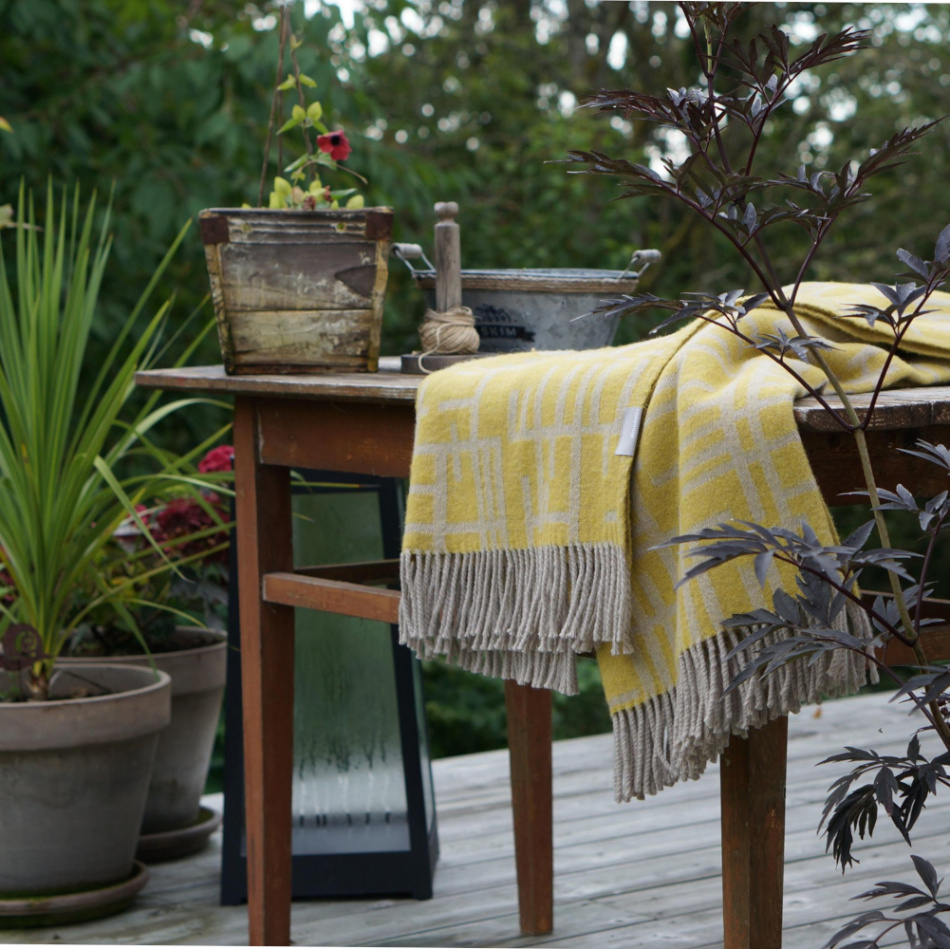 Pickepin pläd, ljus oliv 5