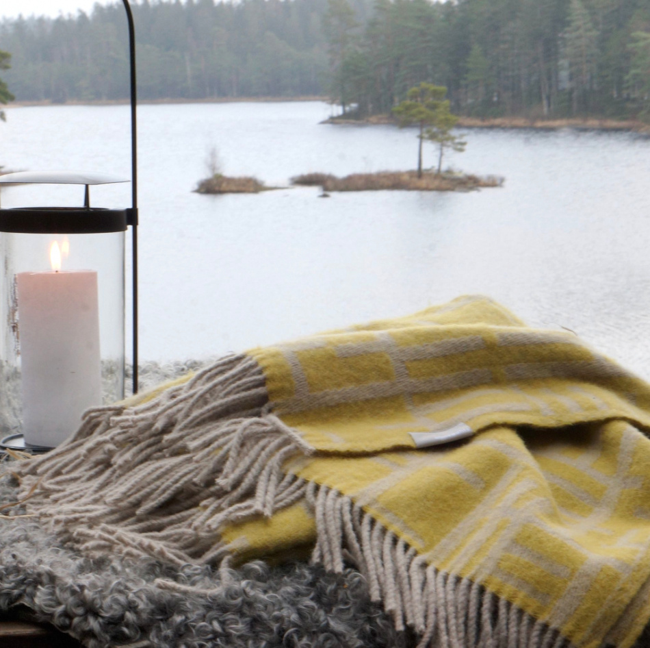 Pickepin pläd, ljus oliv 8