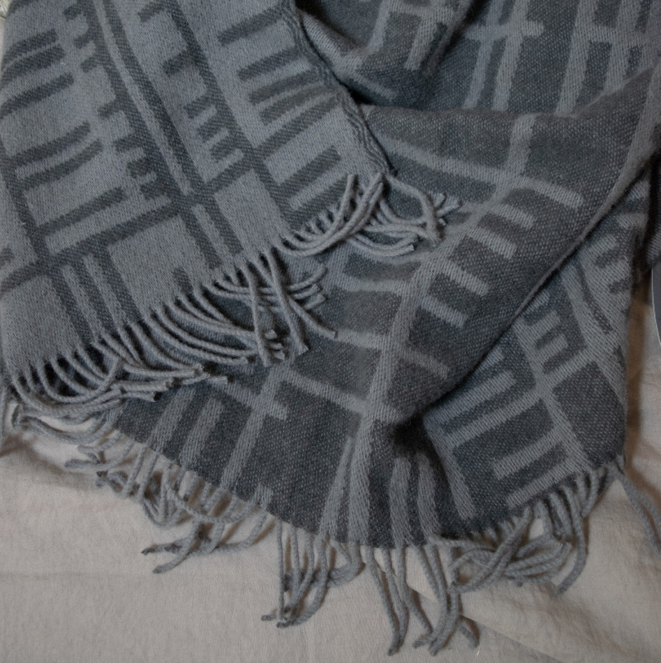 Pickepin pläd, grå 2