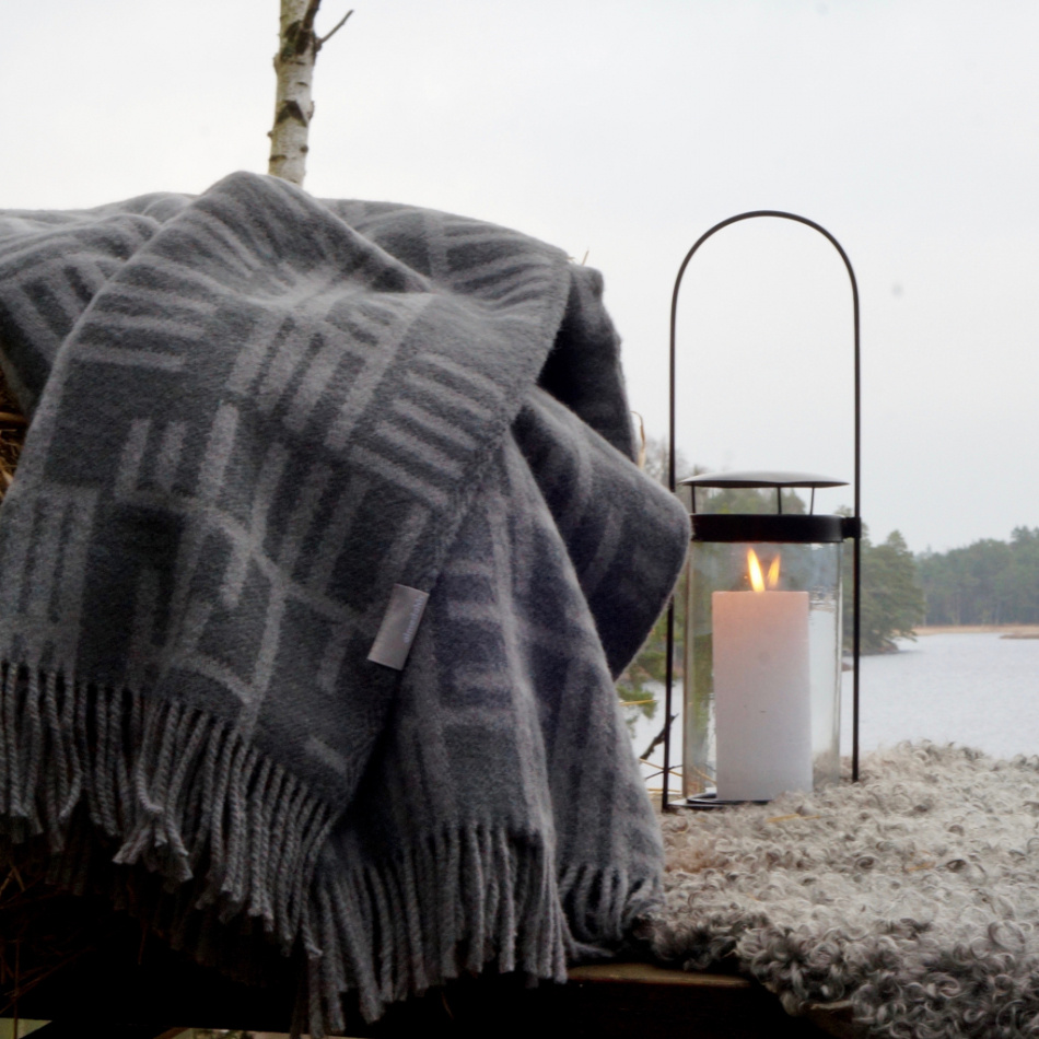 Pickepin pläd, grå 5