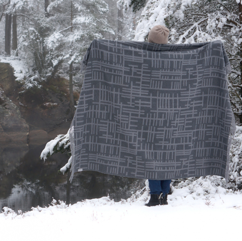 Pickepin pläd, grå 7