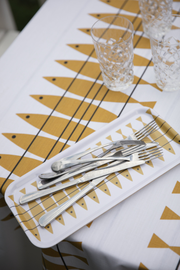 Sill vaxduk ockra, 145x220