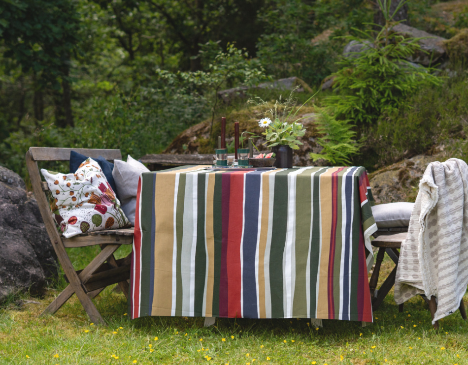 Flood, vaxduk, 145x220cm, multi