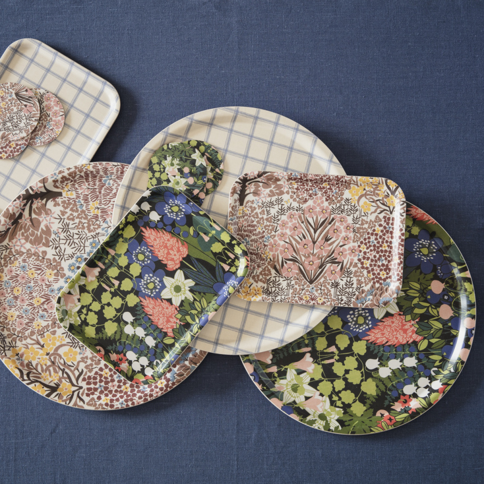 Botanic Garden, bricka, rosabrun, 27x20cm 4